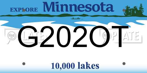 G202OT Minnesota License Plate