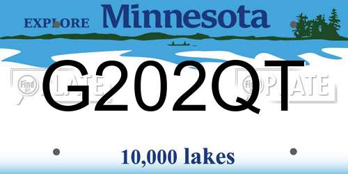 G202QT Minnesota License Plate