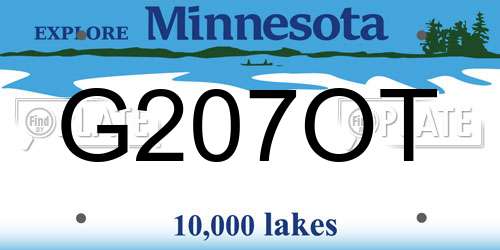 G207OT Minnesota License Plate