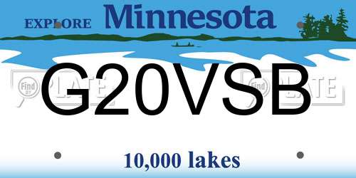 G20VSB Minnesota License Plate