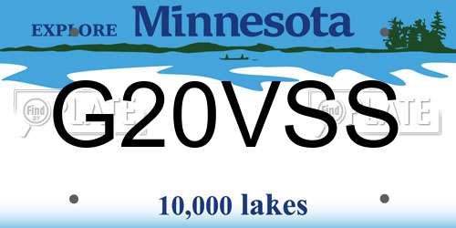 G20VSS Minnesota License Plate