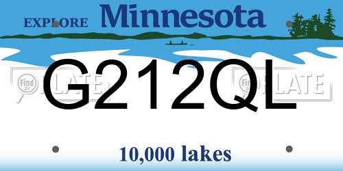 G212QL Minnesota License Plate