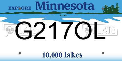 G217OL Minnesota License Plate
