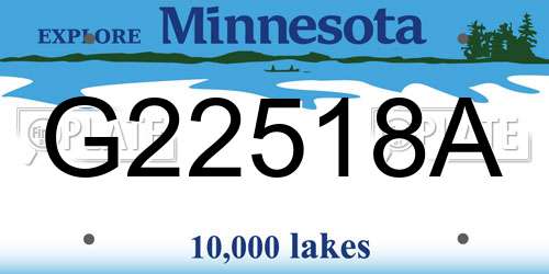 G22518A Minnesota License Plate