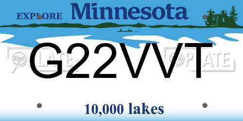 G22VVT Minnesota License Plate