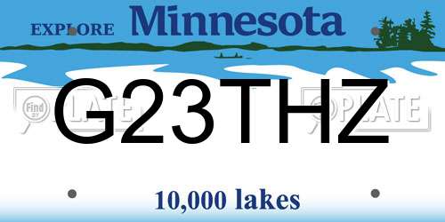 G23THZ Minnesota License Plate