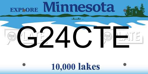 G24CTE Minnesota License Plate
