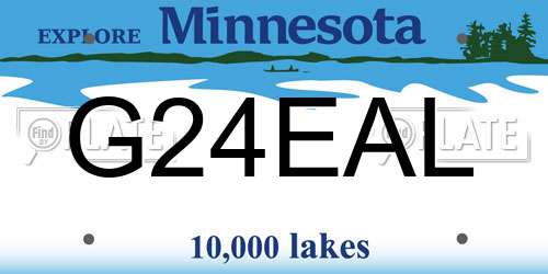 G24EAL Minnesota License Plate