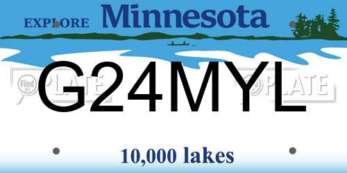 G24MYL Minnesota License Plate