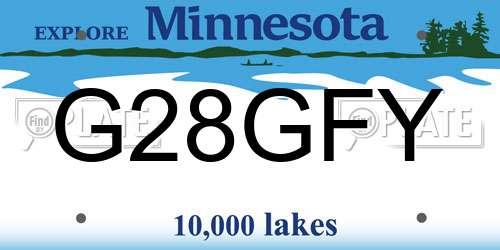 G28GFY Minnesota License Plate