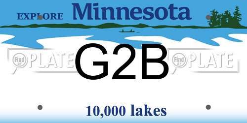 G2B Minnesota License Plate