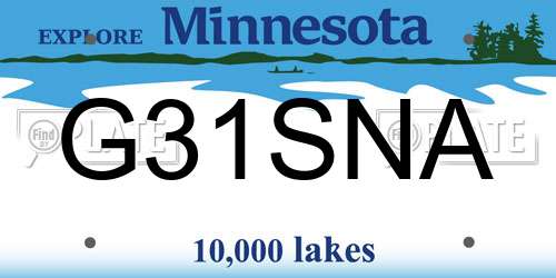 G31SNA Minnesota License Plate