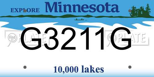 G3211G Minnesota License Plate