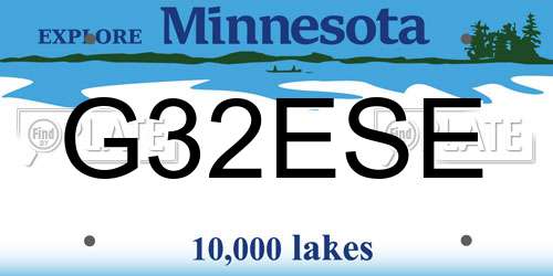 G32ESE Minnesota License Plate