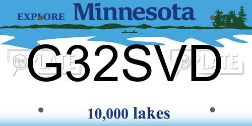 G32SVD Minnesota License Plate