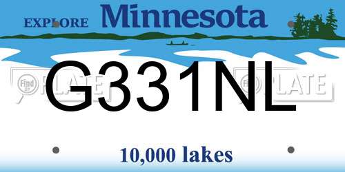 G331NL Minnesota License Plate