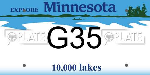 G35 Minnesota License Plate