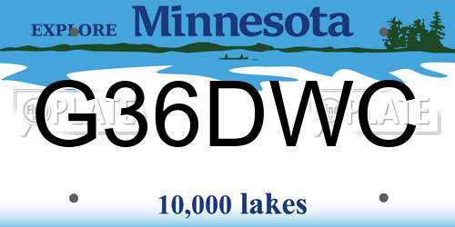 G36DWC Minnesota License Plate