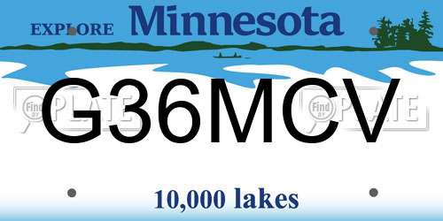 G36MCV Minnesota License Plate