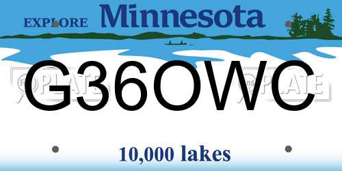 G36OWC Minnesota License Plate