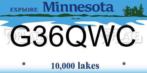 G36QWC Minnesota License Plate