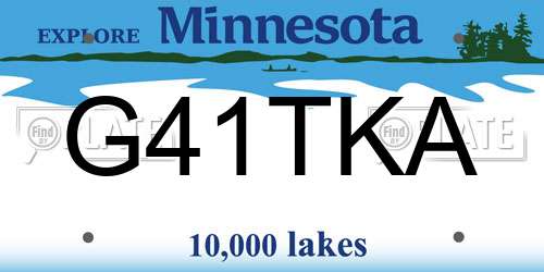 G41TKA Minnesota License Plate