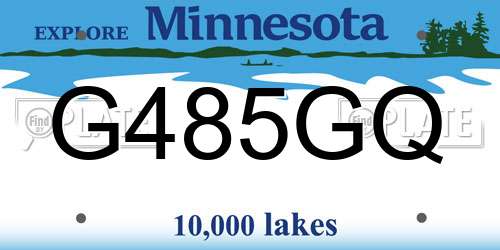 G485GQ Minnesota License Plate