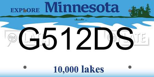 G512DS Minnesota License Plate