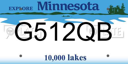 G512QB Minnesota License Plate