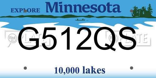 G512QS Minnesota License Plate