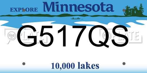 G517QS Minnesota License Plate