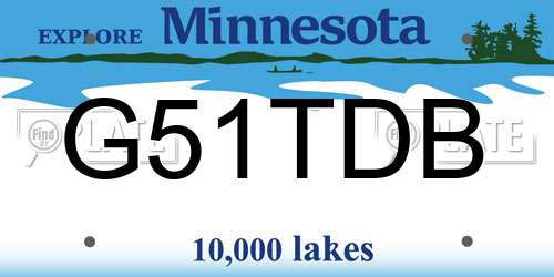 G51TDB Minnesota License Plate
