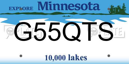 G55QTS Minnesota License Plate
