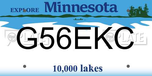 G56EKC Minnesota License Plate