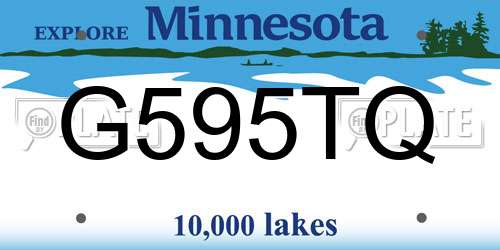 G595TQ Minnesota License Plate