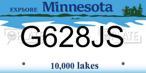 G628JS Minnesota License Plate