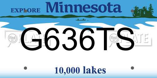 G636TS Minnesota License Plate