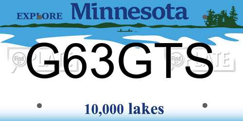 G63GTS Minnesota License Plate