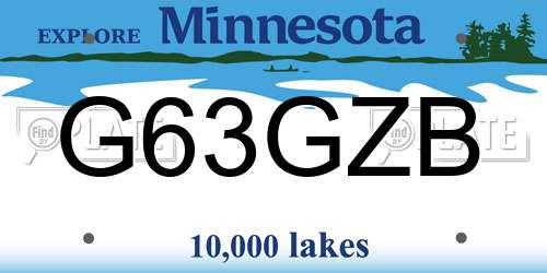 G63GZB Minnesota License Plate