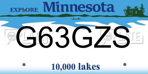 G63GZS Minnesota License Plate