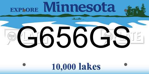 G656GS Minnesota License Plate
