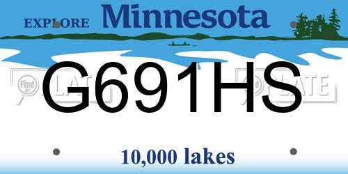 G691HS Minnesota License Plate