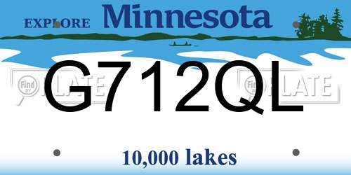 G712QL Minnesota License Plate