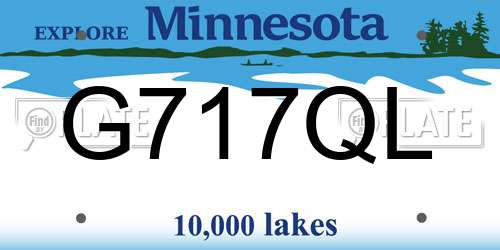 G717QL Minnesota License Plate