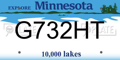 G732HT Minnesota License Plate