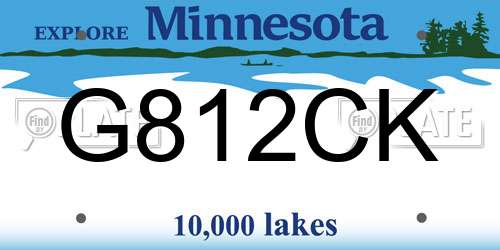 G812CK Minnesota License Plate