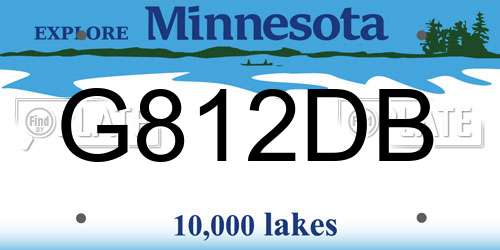 G812DB Minnesota License Plate