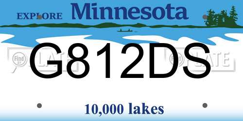 G812DS Minnesota License Plate