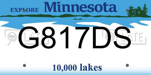 G817DS Minnesota License Plate