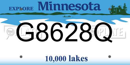 G8628Q Minnesota License Plate